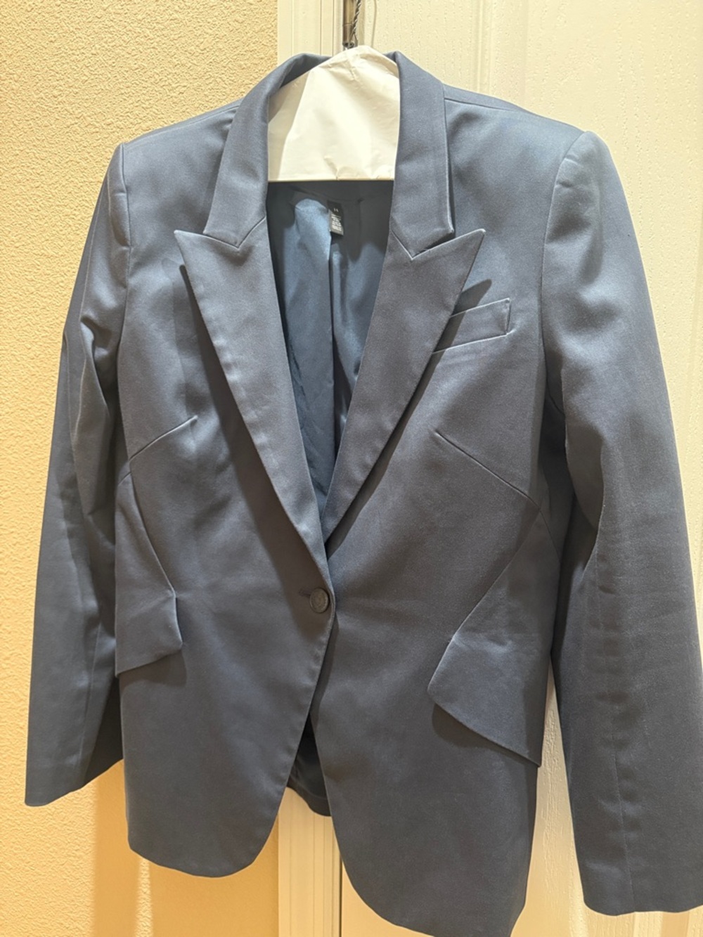 White House Black Market Women's Single-Button Slate Blue Blazer. Like brand new